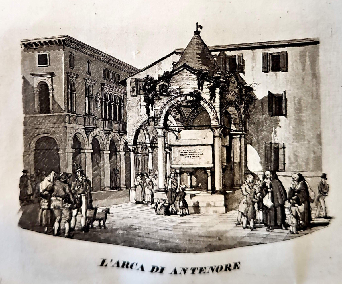 L'Arca di Antenore, incisione da Pietro Chevalier