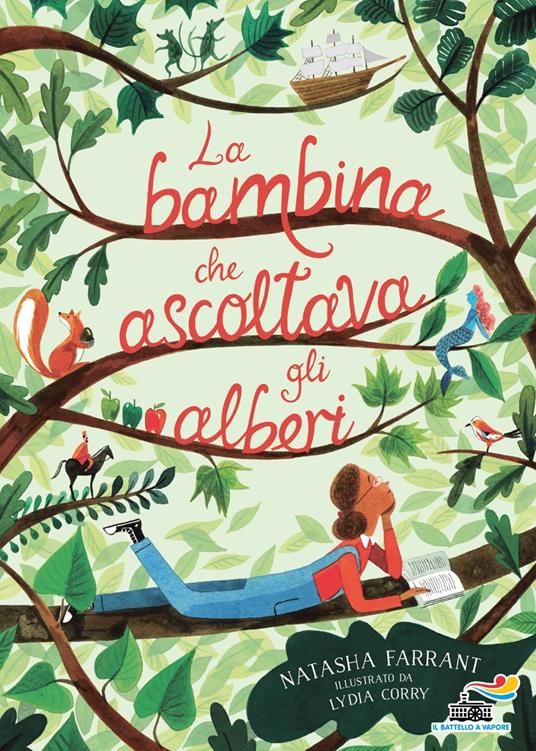 LA BAMBINA CHE ASCOLTAVA GLI ALBERI di Natasha Farrant e Lydia Corry C'era una volta... In una valle segreta, in una casa circondata da alberi maestosi, vive una bambina molto timida di nome Olive, che come migliore amica ha una quercia di quattrocento anni. Olive passa la maggior parte del tempo in sua compagnia, a leggere o a disegnare o semplicemente sdraiata su un ramo a guardare il mondo. Quando l'albero secolare rischia di essere abbattuto, quindi, promette di proteggerlo. Seduta tra le fronde profumate del tiglio gigante, abbracciata all'ontano che sogna l'oceano; sdraiata sotto un platano, in compagnia dei fiori sontuosi dell'albero dei tulipani o di quei pettegoli dei meli, Olive ascolterà sette storie di sette alberi, e nei segreti che le riveleranno troverà la chiave per mantenere la sua promessa. Un libro accompagnato dalle magiche illustrazioni di Lydia Corry, che celebra la meraviglia della natura e ci ricorda l'importanza degli alberi nella nostra vita.Età di lettura +8 bambina_ascoltava_alberi.jpg