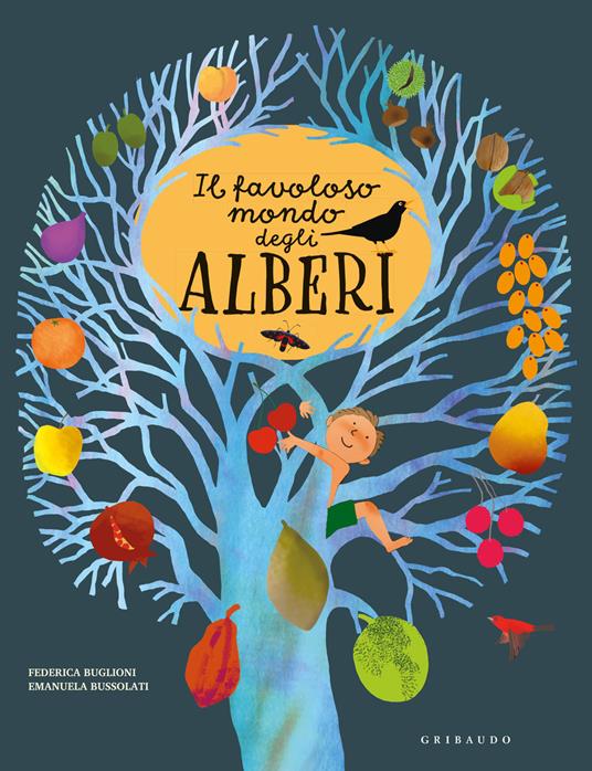 IL FAVOLOSO MONDO DEGLI ALBERI di Federica Buglioni, Emanuela Bussolati Elementi del paesaggio naturale, luogo di riparo per gli animali, protagonisti di leggende e storie straordinarie: gli alberi sono tutto questo e molto di più. Sono giganti buoni che offrono cibo gustosissimo. Dal melograno al noce, dal ciliegio all'arancio, dall'olivo al cacao, questo libro racconta 15 alberi da frutto, in un viaggio tra scienza, botanica, storia, mitologia e tradizioni. Sapevi, per esempio, che pare sia merito di una mela se lo scienziato Newton ha ideato la legge di gravitazione universale? O che per abbracciare un baobab serve un'intera classe di bambini? Coraggio, siediti all'ombra delle fronde del tuo albero preferito e inizia a leggere! Età di lettura +7 favoloso_mondo_alberi_cop.jpg