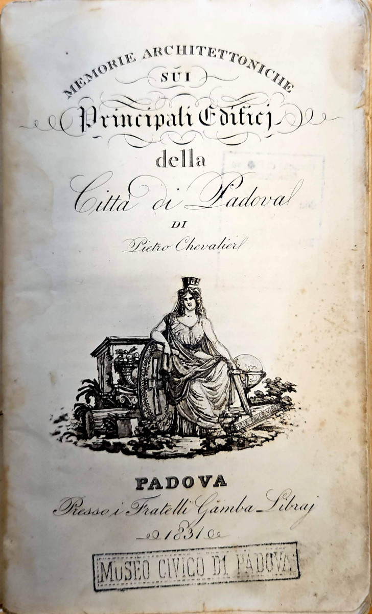 Frontespizio del volume Memorie architettoniche di Pietro Chevalier