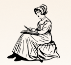 Jane Austen seduta
