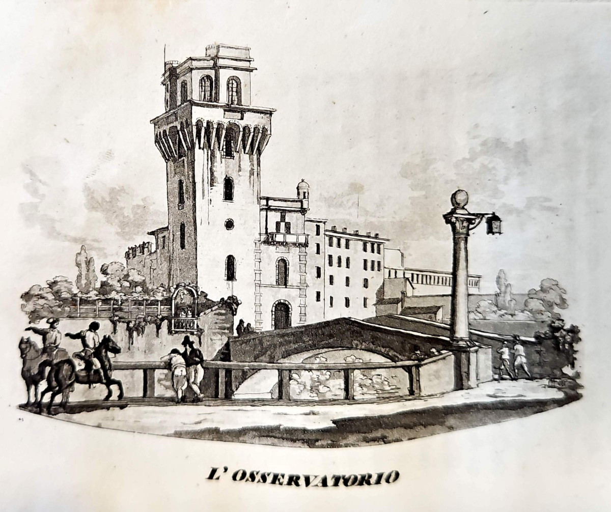 L'Osservatorio Astronomico della Specola, incisione da Pietro Chevalier
