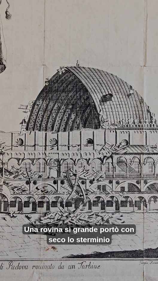 Palazzo della Ragione rovinato da un Turbine