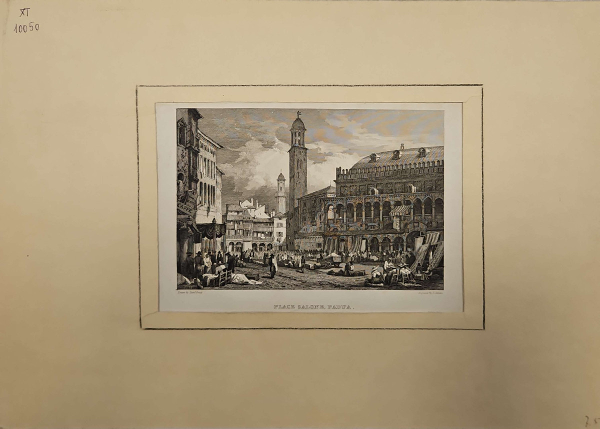 Piazza dei Frutti. Veduta del lato sud-est, versione incorniciata