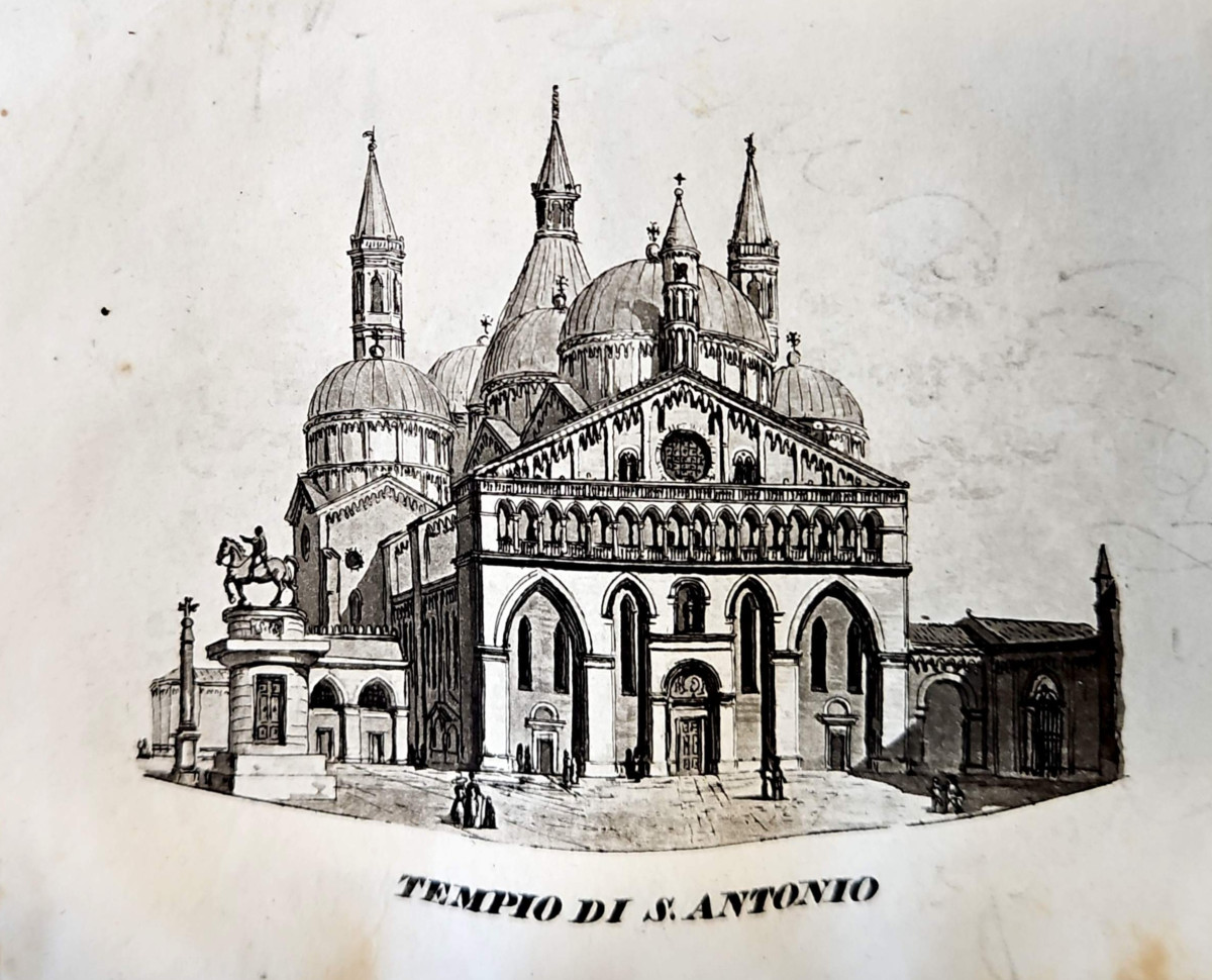 Basilica di Sant'Antonio, incisione da Pietro Chevalier