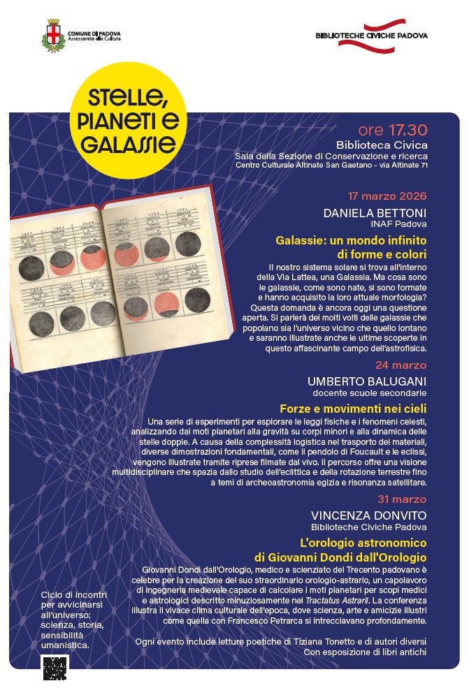 Locandina ufficiale del ciclo di incontri