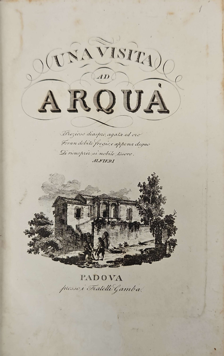 Frontespizio di Una visita ad Arquà di Pietro Chevalier