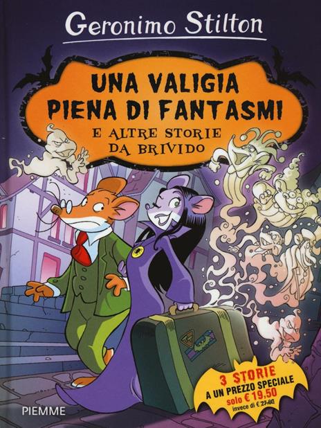 Il Circo dei Fantasmi Acrobati, il più famoso di tutta la Valle Misteriosa, è finalmente arrivato a Lugubria. L'intera città è in fibrillazione e Tenebrosa Tenebrax è pronta a firmare un'intervista esclusiva con il direttore del circo, il fenomenale Fenominio Strabilior! Ma purtroppo a Castelteschio c'è altro a cui pensare: un misterioso burlone si diverte a giocare brutti scherzi e a mettere sottosopra la dimora dei Tenebrax! Chi potrà mai essere? Riuscirà Tenebrosa a risolvere l'enigma e a concludere la sua intervista prima che il grande spettacolo dei Fantasmi Acrobati abbia inizio? Età di lettura: da 7 anni. valigia_piena_di_fantasmi_cop.jpg